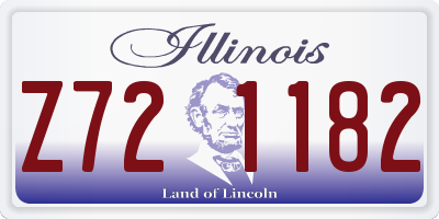 IL license plate Z721182