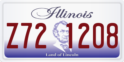 IL license plate Z721208