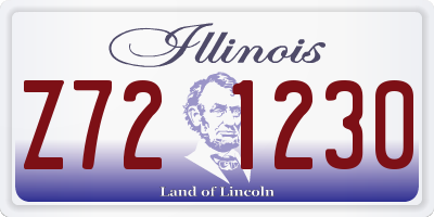 IL license plate Z721230