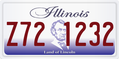 IL license plate Z721232