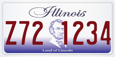 IL license plate Z721234
