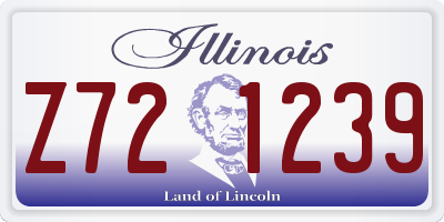 IL license plate Z721239
