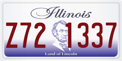 IL license plate Z721337