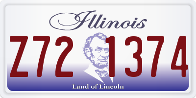 IL license plate Z721374