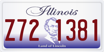 IL license plate Z721381