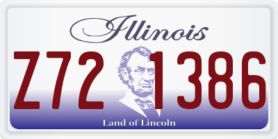 IL license plate Z721386