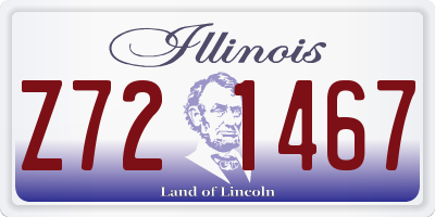 IL license plate Z721467