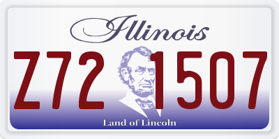 IL license plate Z721507