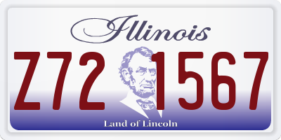 IL license plate Z721567