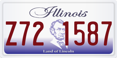 IL license plate Z721587