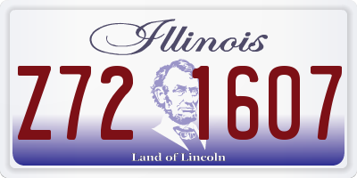 IL license plate Z721607