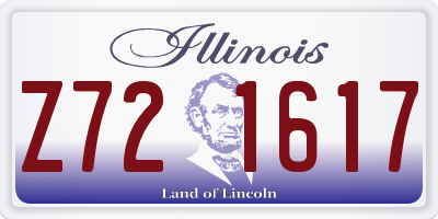 IL license plate Z721617