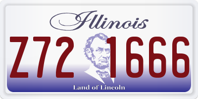 IL license plate Z721666