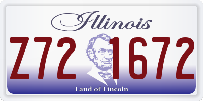 IL license plate Z721672