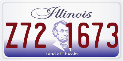 IL license plate Z721673