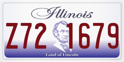 IL license plate Z721679