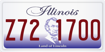 IL license plate Z721700