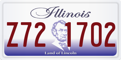 IL license plate Z721702