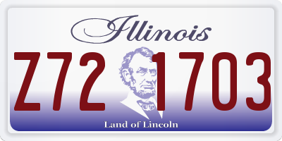 IL license plate Z721703