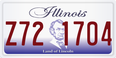 IL license plate Z721704