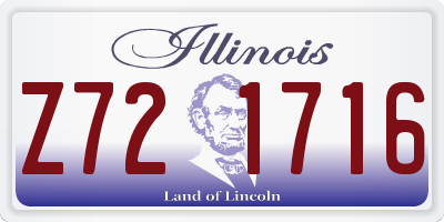 IL license plate Z721716