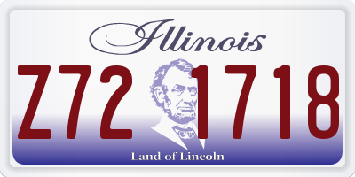 IL license plate Z721718