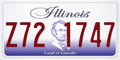 IL license plate Z721747