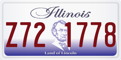 IL license plate Z721778