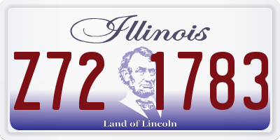 IL license plate Z721783
