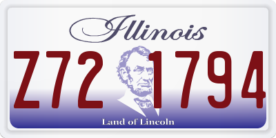 IL license plate Z721794