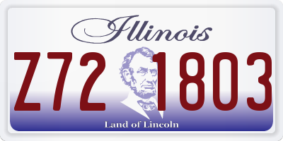 IL license plate Z721803