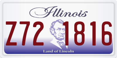 IL license plate Z721816