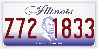 IL license plate Z721833
