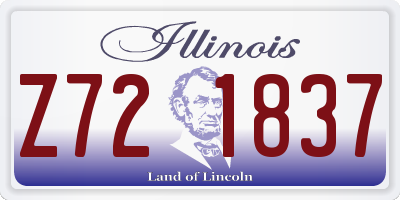 IL license plate Z721837