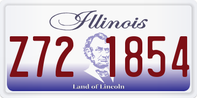IL license plate Z721854