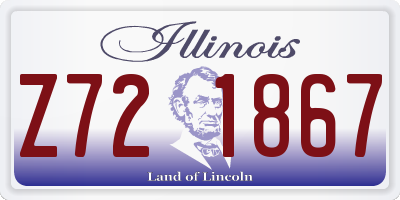 IL license plate Z721867