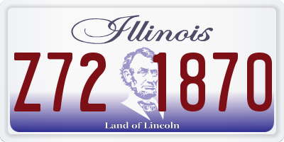 IL license plate Z721870
