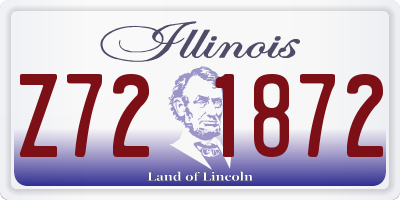 IL license plate Z721872
