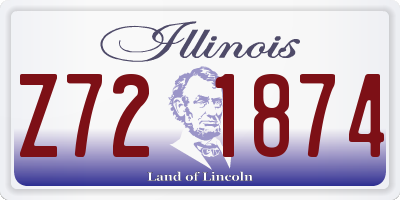 IL license plate Z721874