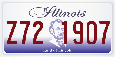IL license plate Z721907