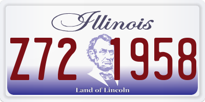 IL license plate Z721958