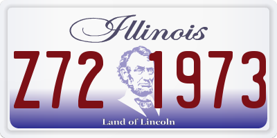 IL license plate Z721973