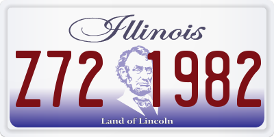 IL license plate Z721982