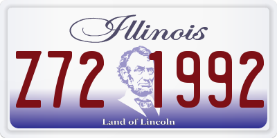 IL license plate Z721992