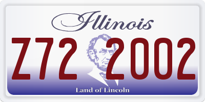 IL license plate Z722002