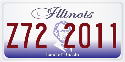IL license plate Z722011
