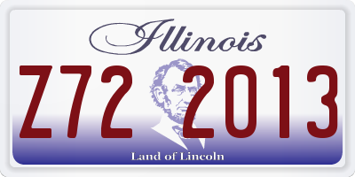 IL license plate Z722013