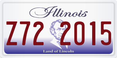 IL license plate Z722015