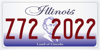 IL license plate Z722022