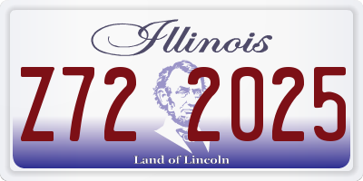 IL license plate Z722025